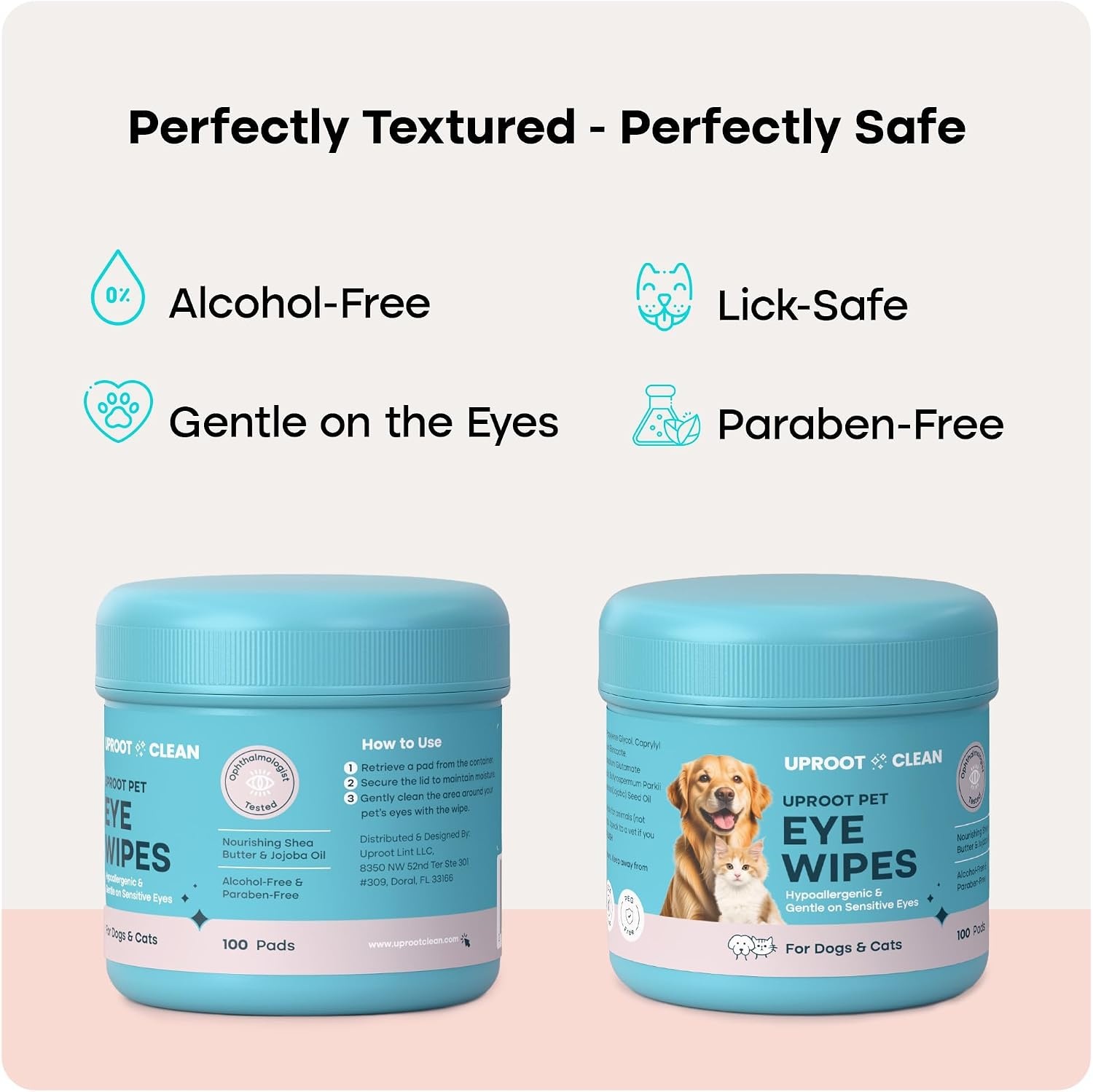 image:imageUproot Clean Pet Dental Finger Wipes Safe RinseFree Disposable 50ctEye Wipes