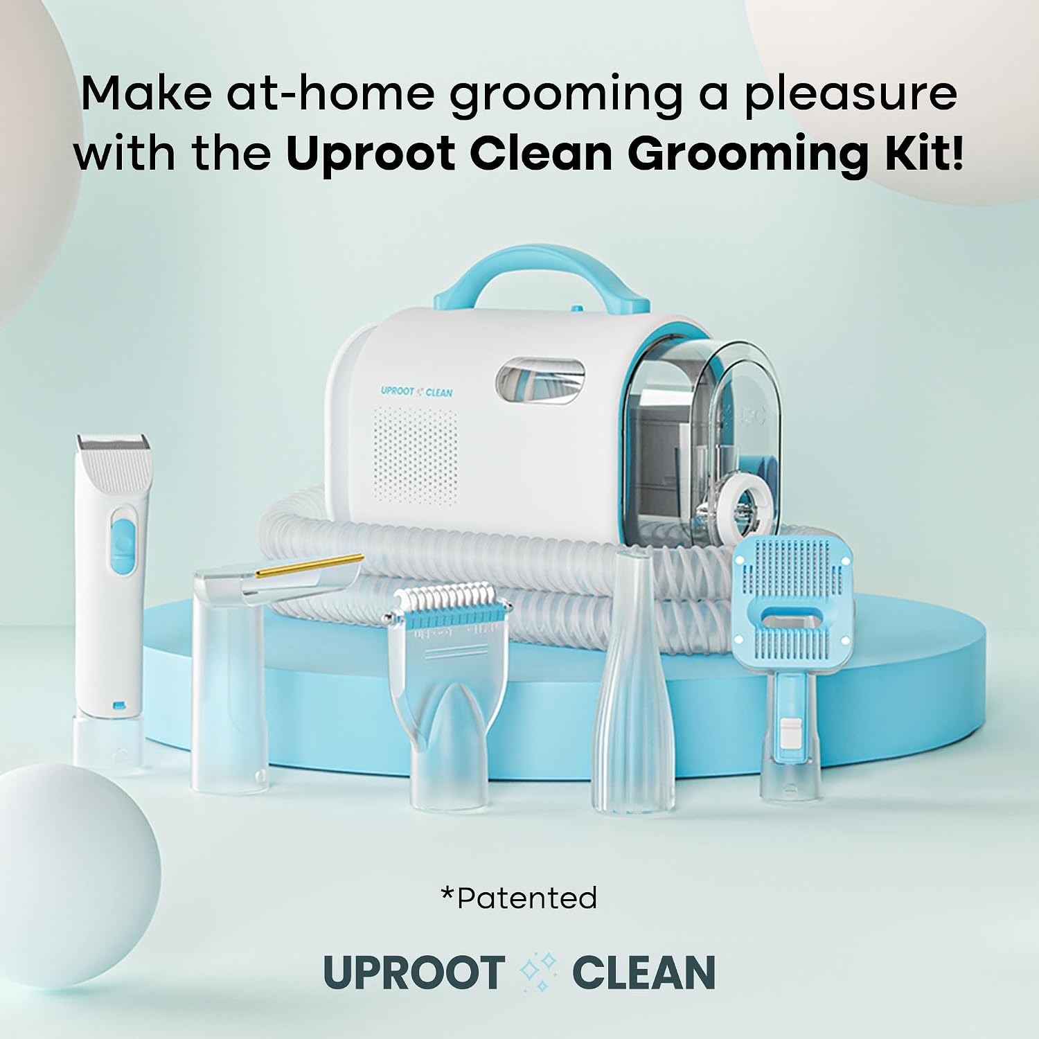 image:imageUproot Clean Pet Grooming Vacuum for Dogs amp Cats 7in1 Quiet amp MessFreeCord