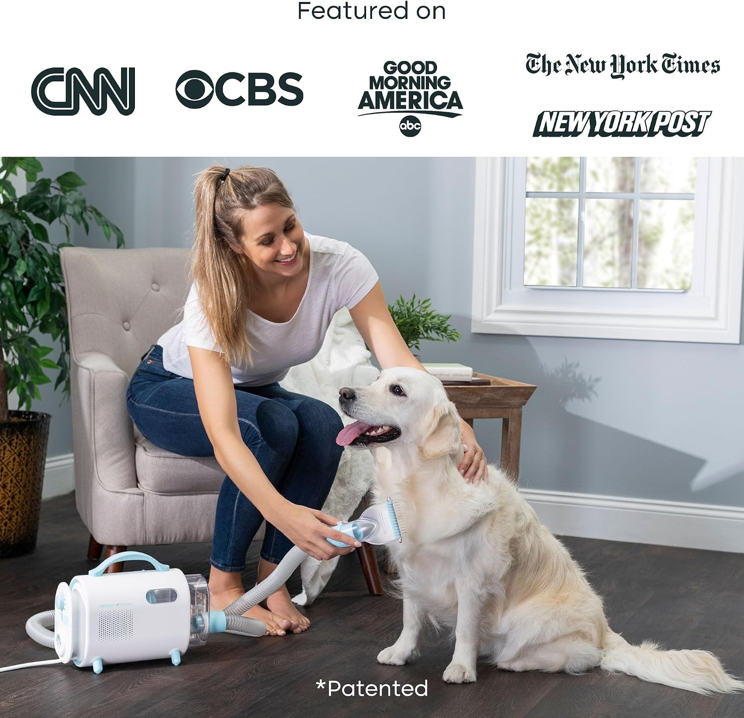 image:imageUproot Clean Pet Grooming Vacuum for Dogs amp Cats 7in1 Quiet amp MessFreeCord