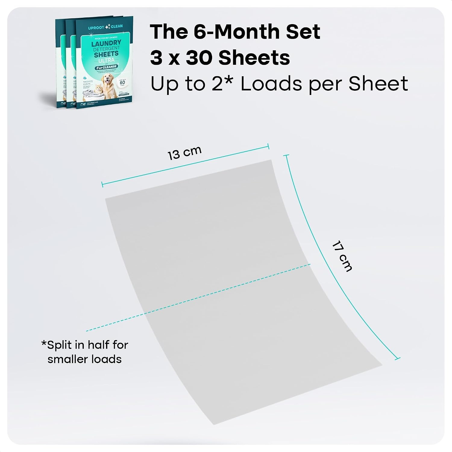 image:imageUproot Clean Pet Laundry Detergent Sheets Ultra Unscented Up to 60 LoadsUltra Fragrance Free 3 pack