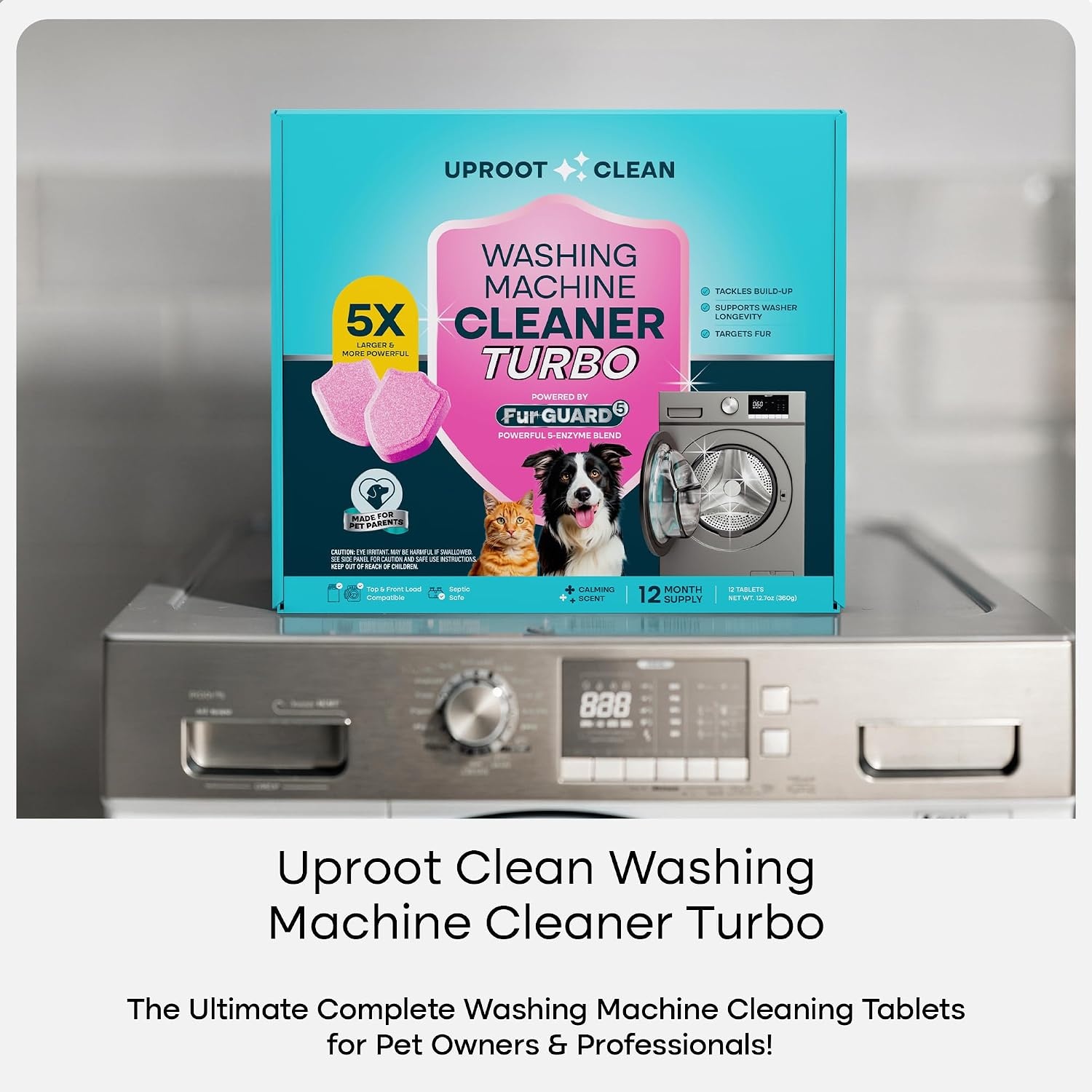 image:imageUproot Clean Washing Machine Cleaner Tablets Turbo 5xStronger 12 mo supply