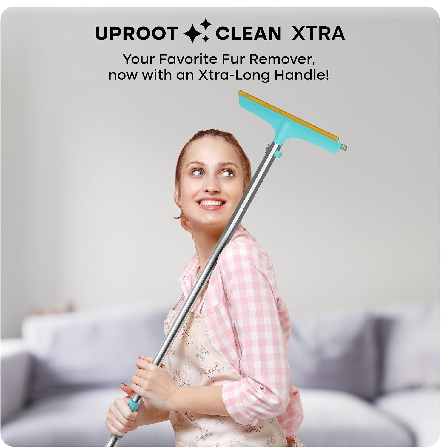 image:imageUproot Clean Xtra Carpet Rake for Pet Hair Removal 60 Telescopic Handle