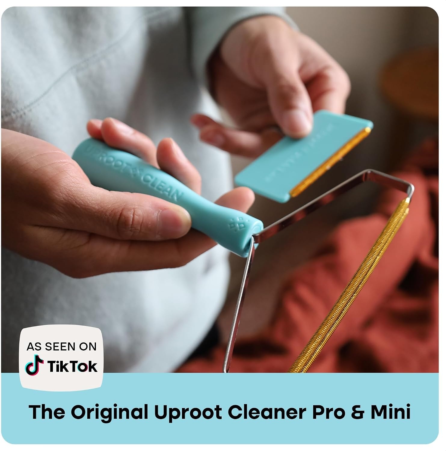 image:imageUproot Cleaner Pro Pet Hair Remover amp Mini Pet Hair Removal Tool Multi Fabric Edge amp Carpet Scraper Cat for Couch Cat Towers Car Detailing The FurrySituation Survival KitPro