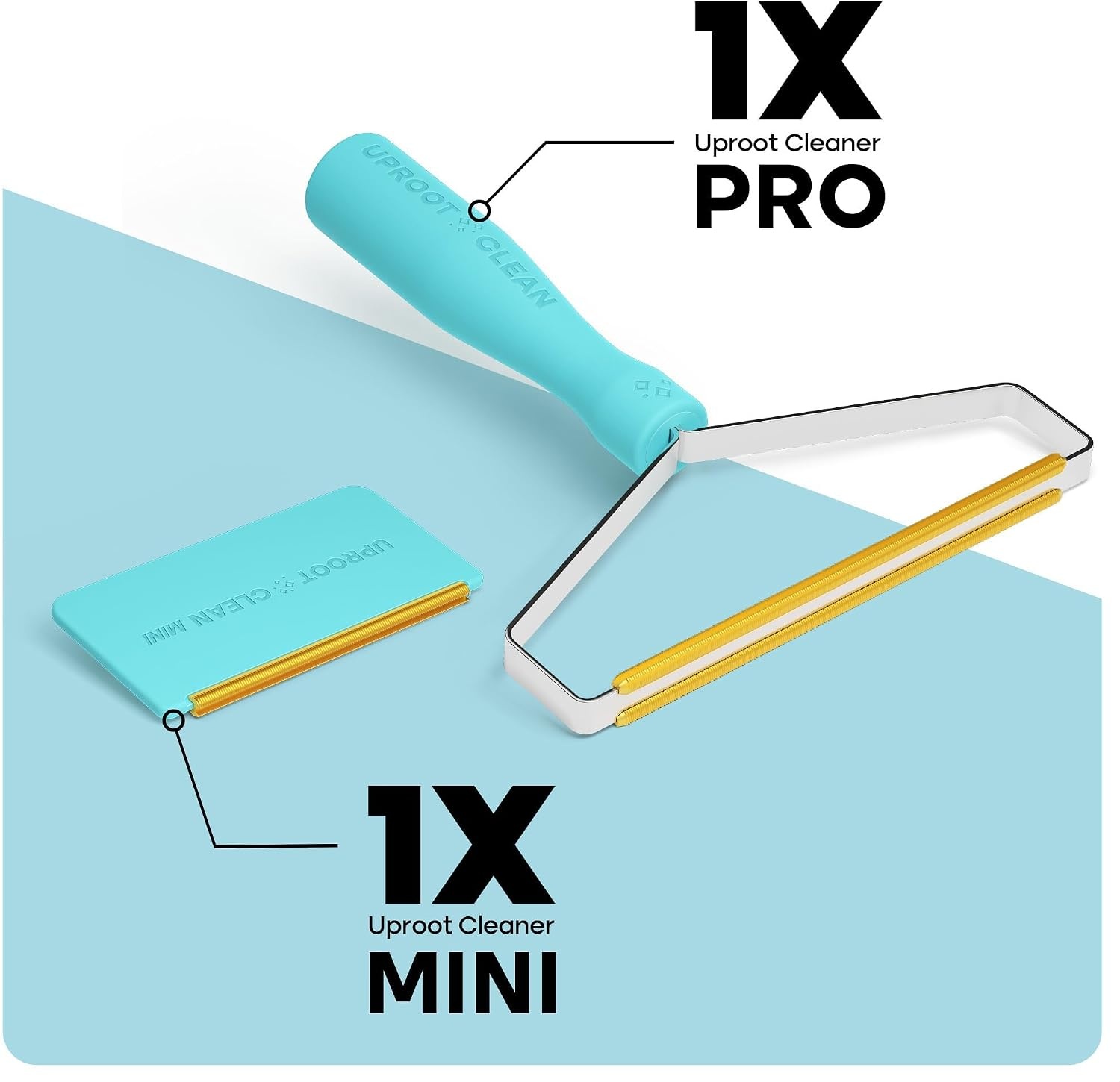 image:imageUproot Cleaner Pro Pet Hair Remover amp Mini Pet Hair Removal Tool Multi Fabric Edge amp Carpet Scraper Cat for Couch Cat Towers Car Detailing The FurrySituation Survival KitPro