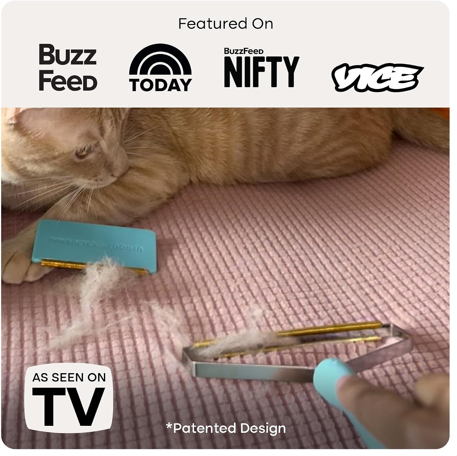 image:imageUproot Cleaner Pro Pet Hair Remover amp Mini Pet Hair Removal Tool Multi Fabric Edge amp Carpet Scraper Cat for Couch Cat Towers Car Detailing The FurrySituation Survival KitPro