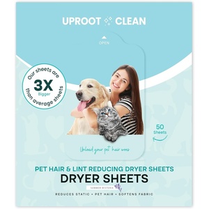 Uproot Clean Dryer Sheets Pet Hair Reducing: Anti-Static & Effective, 50Ct(50 Count (Pack of 1))