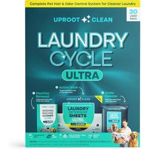 Uproot Clean Laundry Cycle Pro: 3-Step Pet Hair Laundry Set, Unscented(Ultra  Fragrance Free)