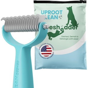 Uproot Clean Undercoat Rake & Pet Dematting Comb, Gentle on Skin: 2in1 Tool